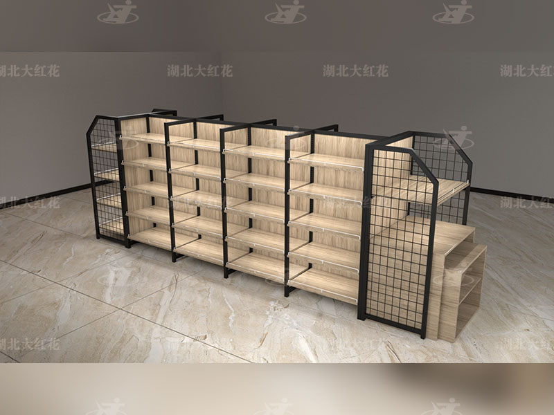 鋼木-百貨中島貨架